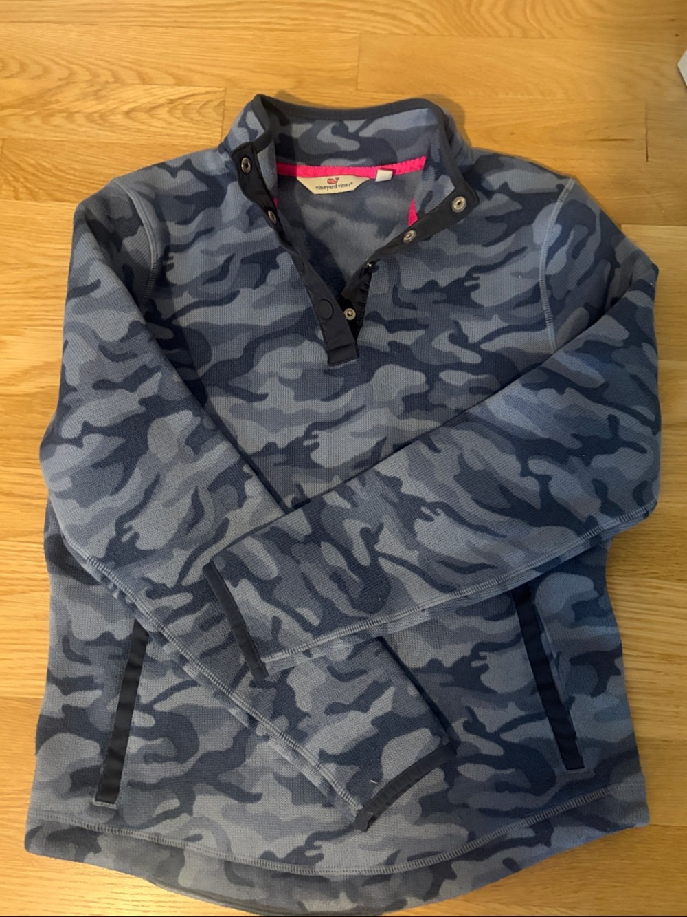 Vineyard Vines Kids Blue Camo Pullover